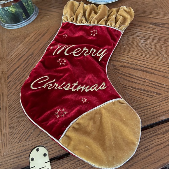 Soft Velvety Christmas Stocking - Picture 1 of 4